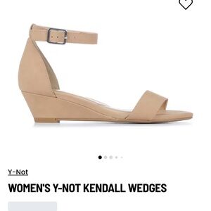 Kendall Women's Nude Ankle-Strap Wedges
